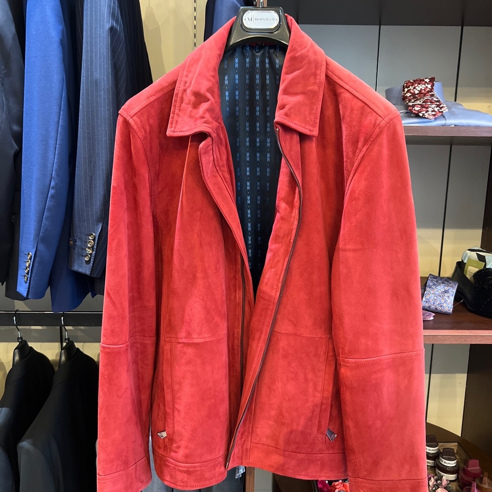 Miguel's Luxurious Red Suede Jacket